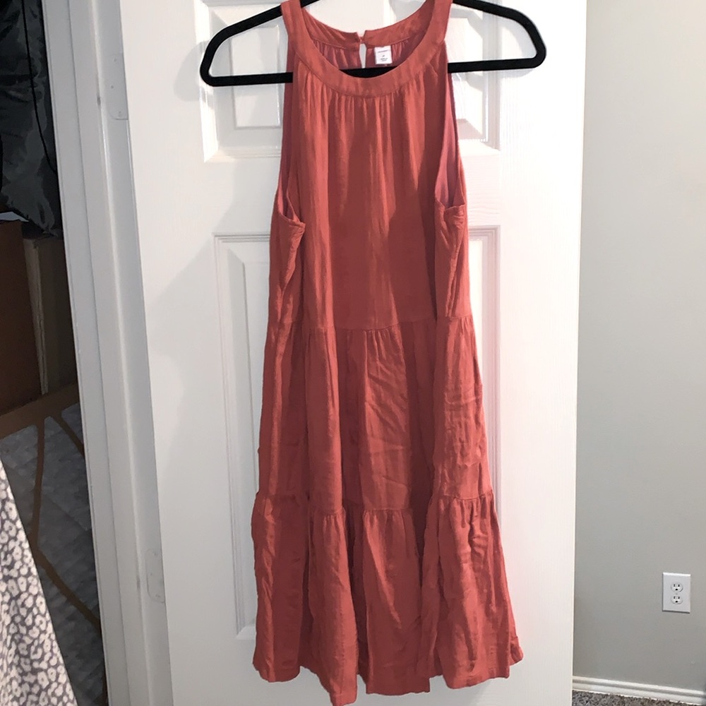 Coral old navy high neck swing dress